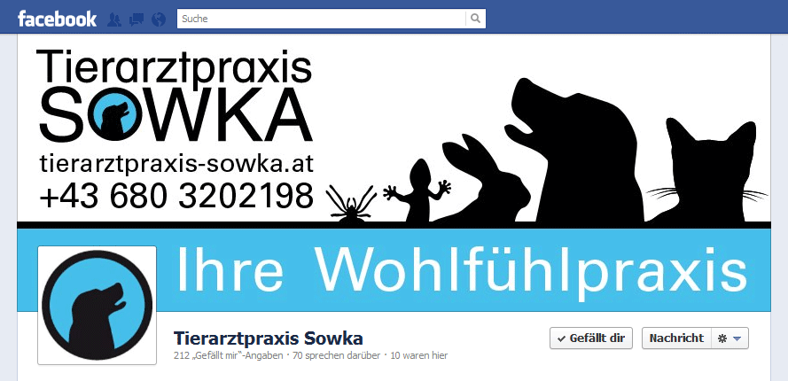 Screenshot Timeline Cover Tierarztpraxis Sowka