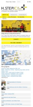 Screenshot H. Stepic CEE Charity Webseite Mobilansicht