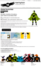 Screenshot Hash Tag Team Website - Global Social Wall
