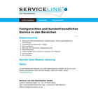 Screenshot Serviceline Website Elektrotechnik