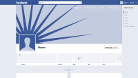 Screenshot Facebook timeline pages template for Photoshop