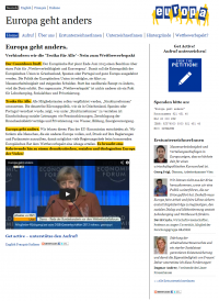 Europa geht anders! - Screenshot - Startseite