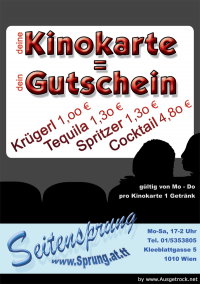 Flyer Seitensprung Kino-Aktion Vorderseite