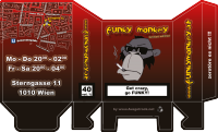 Funky Monkey Zigarettenschachtel Aufgefaltet Version 1