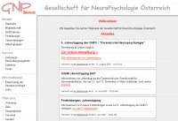 Screenshot GNPÖ Website - Willkommen