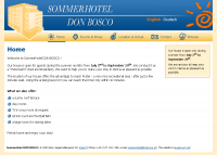 Screenshot Sommerhotel Webseite Home