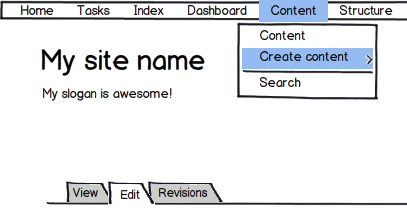 Balsamiq Mockup Drupal Screenshot