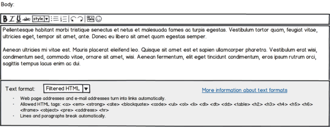 Balsamiq Mockup Screenshot Drupal Body Text