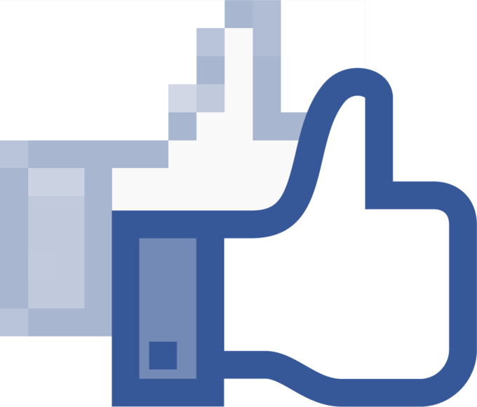 Facebook like hand vectorized