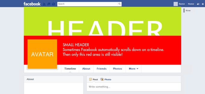 facebook profile timeline layout