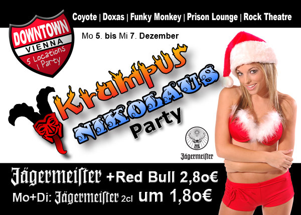 Flyer Downtown Vienna - Krampus & Nikolaus Party