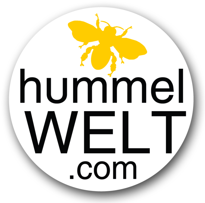 Hummelwelt Logo Weiß